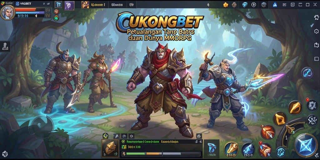 Tangkapan layar menampilkan aksi seru dalam <strong>CUKONGBET</strong>, menunjukkan pertarungan epik dan eksplorasi dunia.