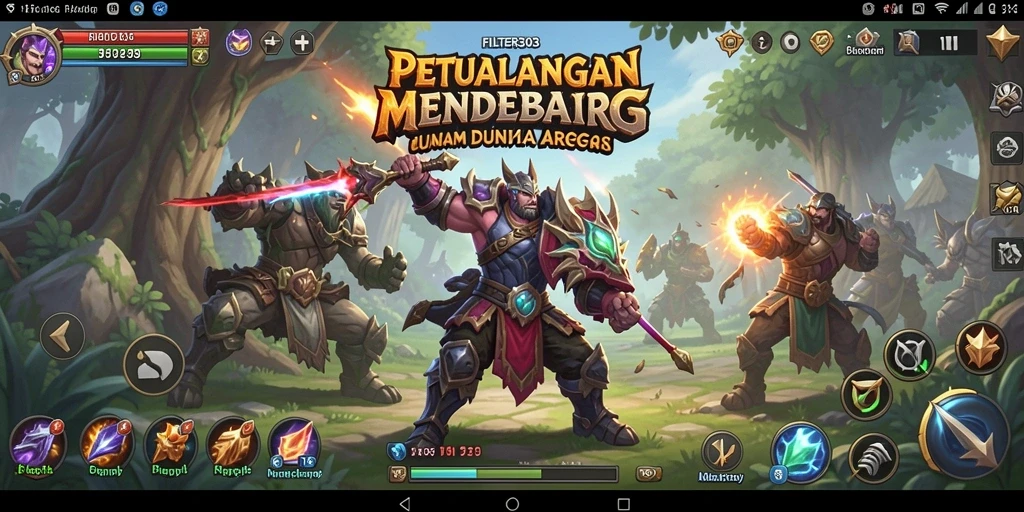 Tampilan gameplay mendebarkan dari FILTER303 dengan banyak aksi.