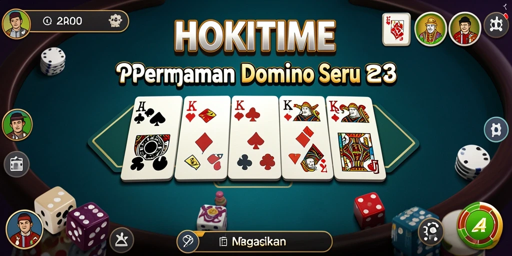 Tampilan utama HOKITIME dengan gameplay Domino yang menarik.