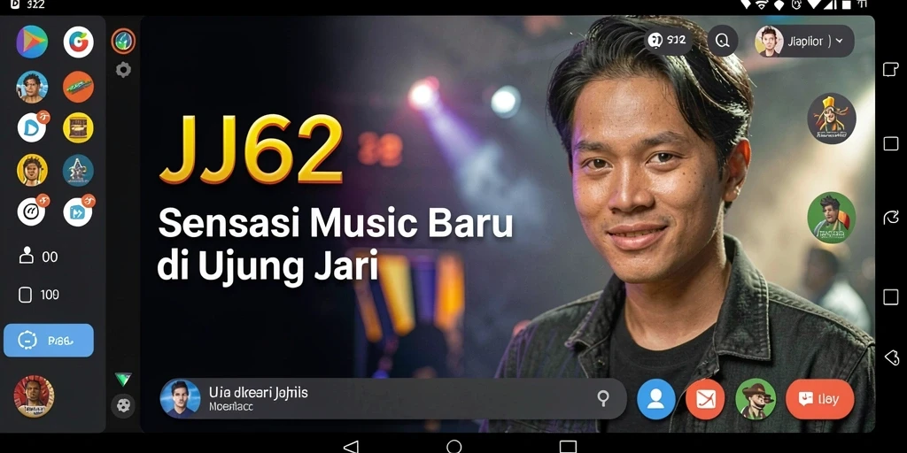 Tampilan gameplay JJ62 yang menarik dan penuh warna saat bermain musik.
