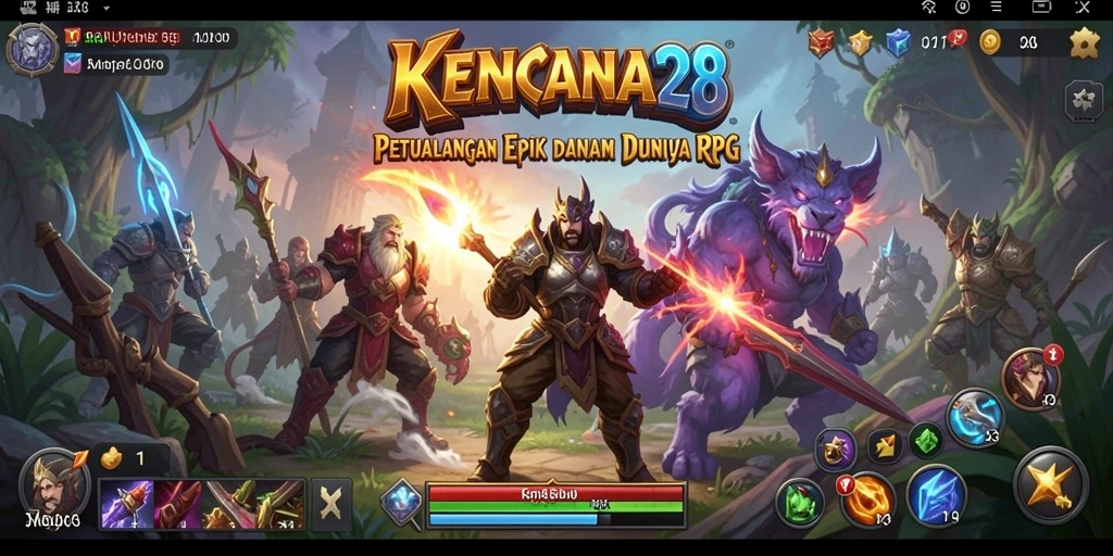 Tampilan gameplay seru dari KENCANA28 dalam petualangan RPG yang menantang.