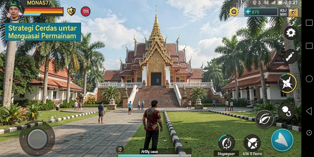 Screenshot gameplay MONAS77 yang menunjukkan pertempuran strategis yang mendebarkan.