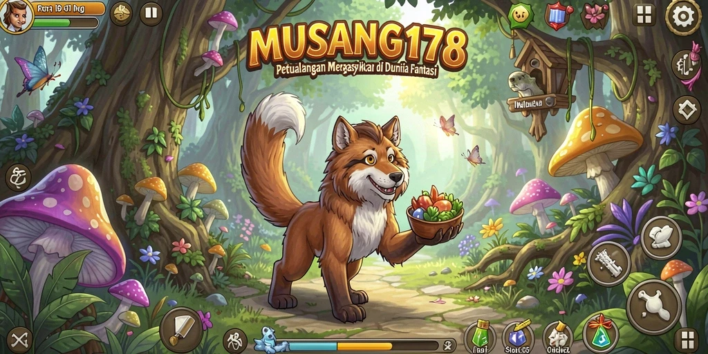 Tampilan gameplay mendebarkan dengan karakter unik dalam MUSANG178.