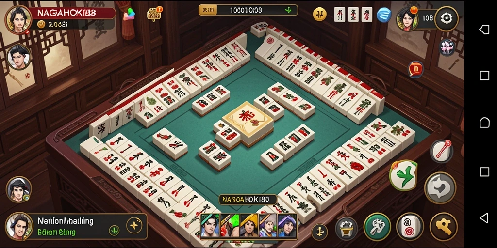 Screenshot gameplay NAGAHOKI88 menampilkan serunya permainan Mahjong.