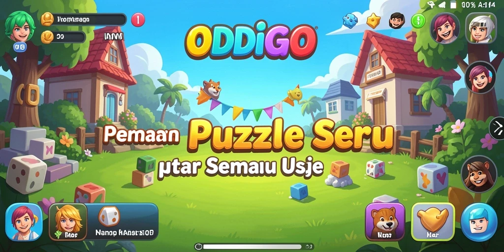 Tangkapan layar ODDIGO menunjukkan gameplay Puzzle yang menantang dan seru.