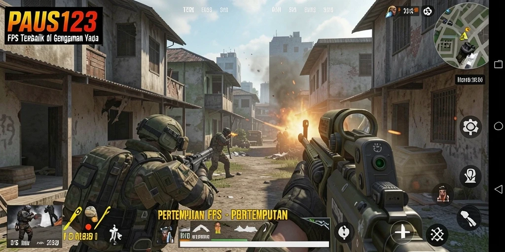 Screenshot dari gameplay menegangkan dalam PAUS123.