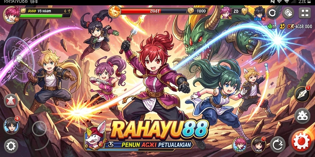 Tampilan gameplay RAHAYU88 yang penuh warna dan aksi mendebarkan.