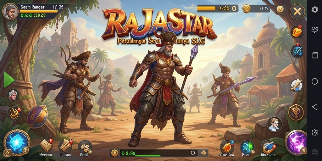 Gameplay RAJASTAR yang seru dan penuh tantangan.