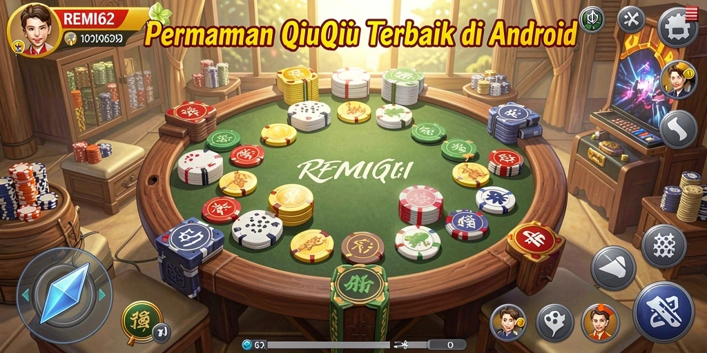 Gambaran gameplay seru dari permainan QiuQiu REMI62