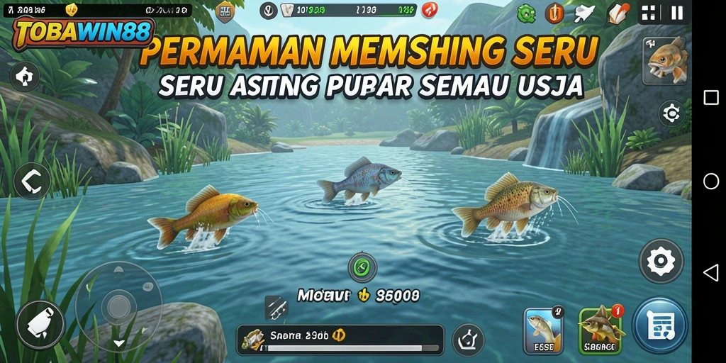 Tampilan menarik dari gameplay TOBAWIN88 dengan berbagai jenis ikan.