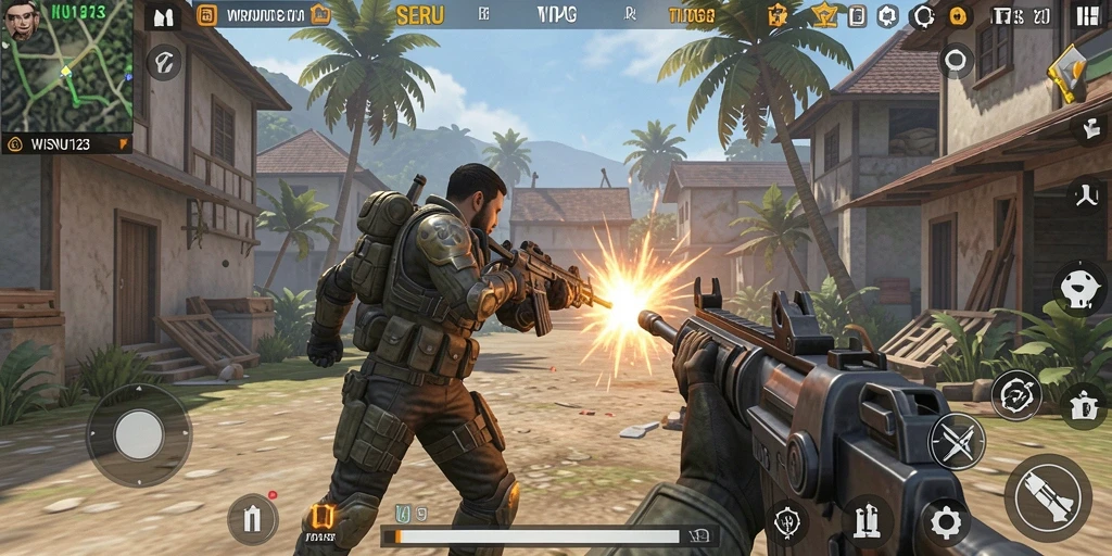 Gameplay seru di WISNU123 dengan pertempuran intens.